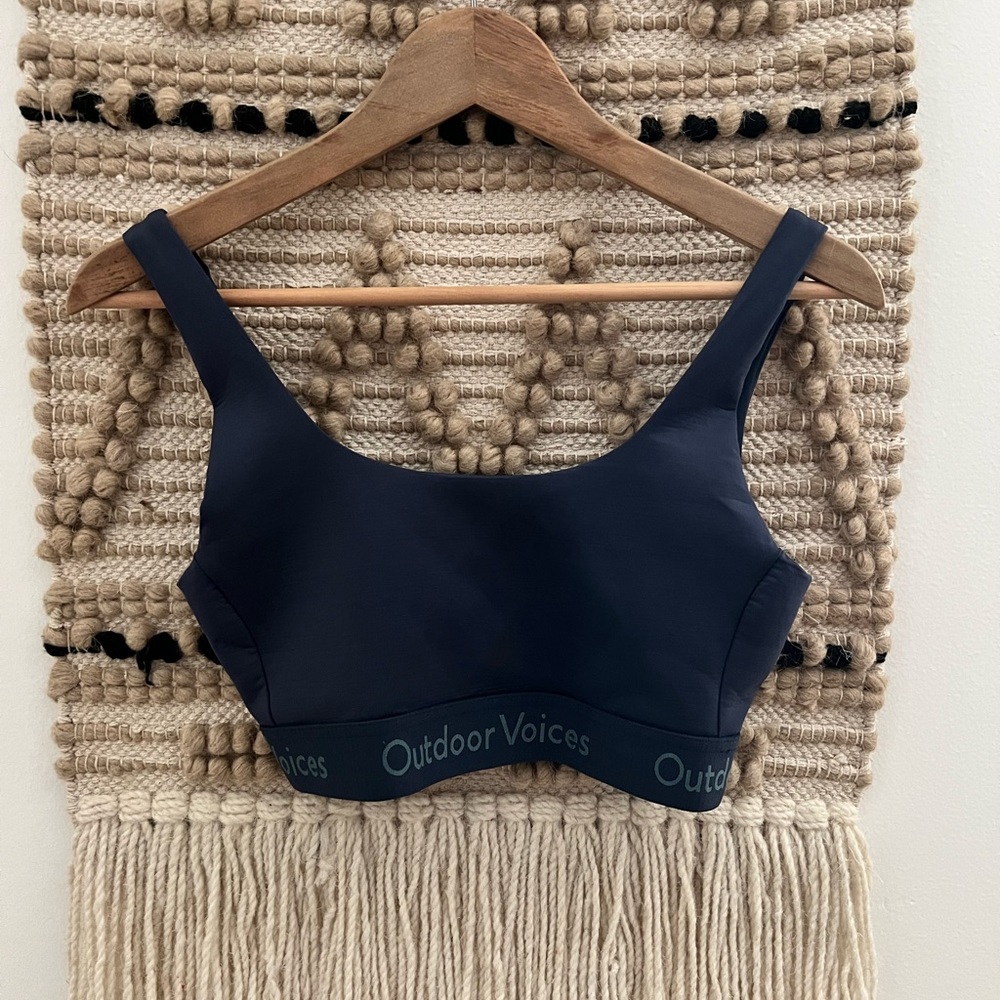 Outdoor Voices Blue Sports Bra Seamless Comfort